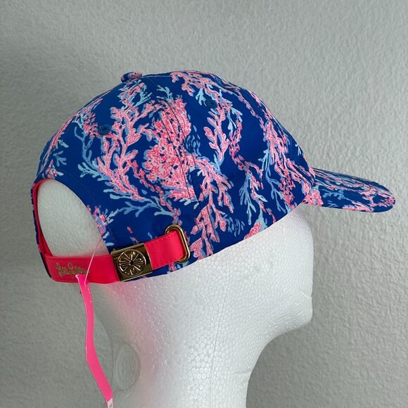 NEW Lilly Pulitzer Womens Run Around Baseball Hat Borealis Blue Cap Adjustable - Picture 7 of 13